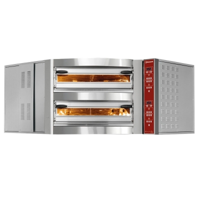 Four électrique d'angle, 2 chambres, 2 x 8 pizzas Ø 350 mm CGD/2-DG--230/3-
